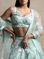 Floral Sequins Embroidered Lehenga Choli