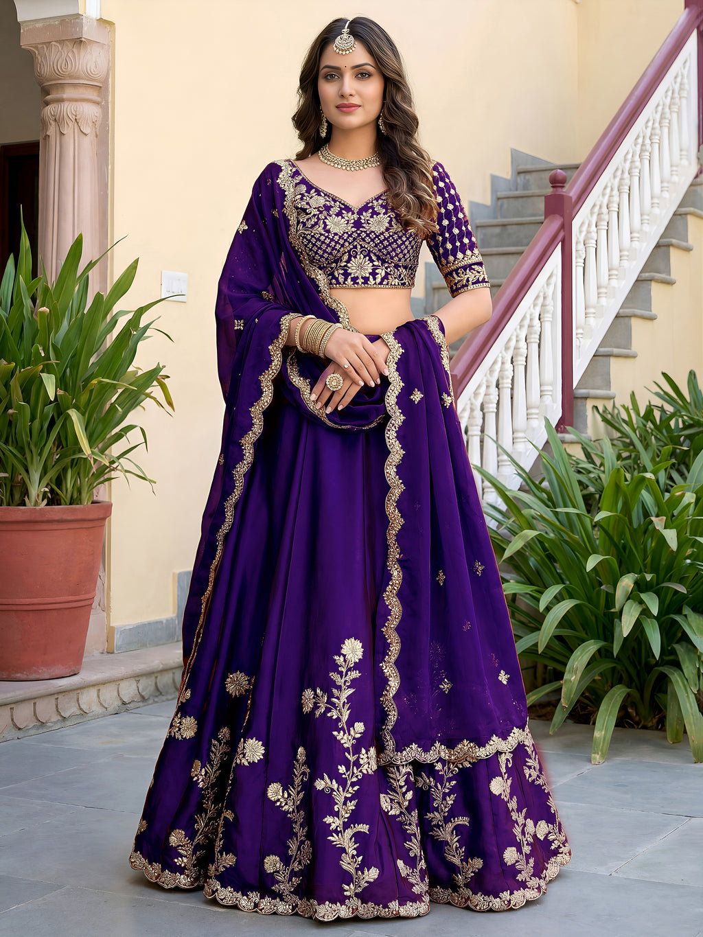 Royal Heritage Embroidered Lehenga Set
