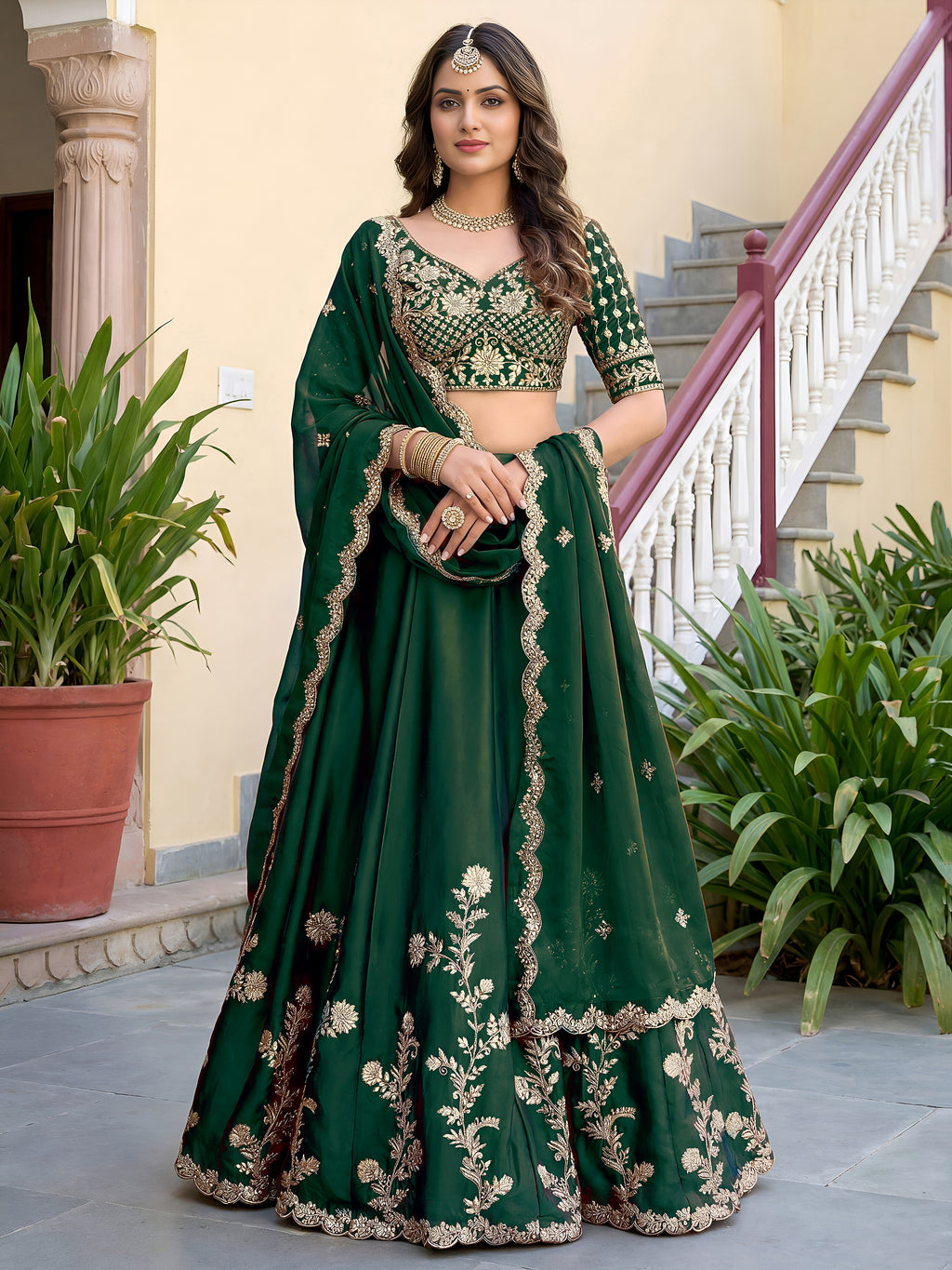 Royal Heritage Embroidered Lehenga Set