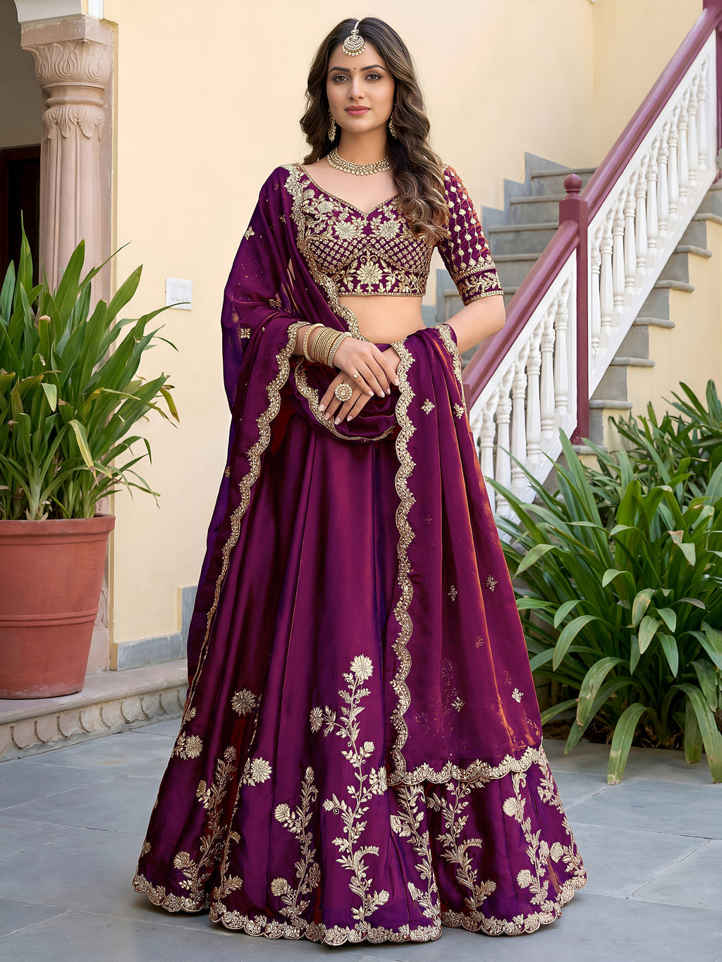 Royal Heritage Embroidered Lehenga Set