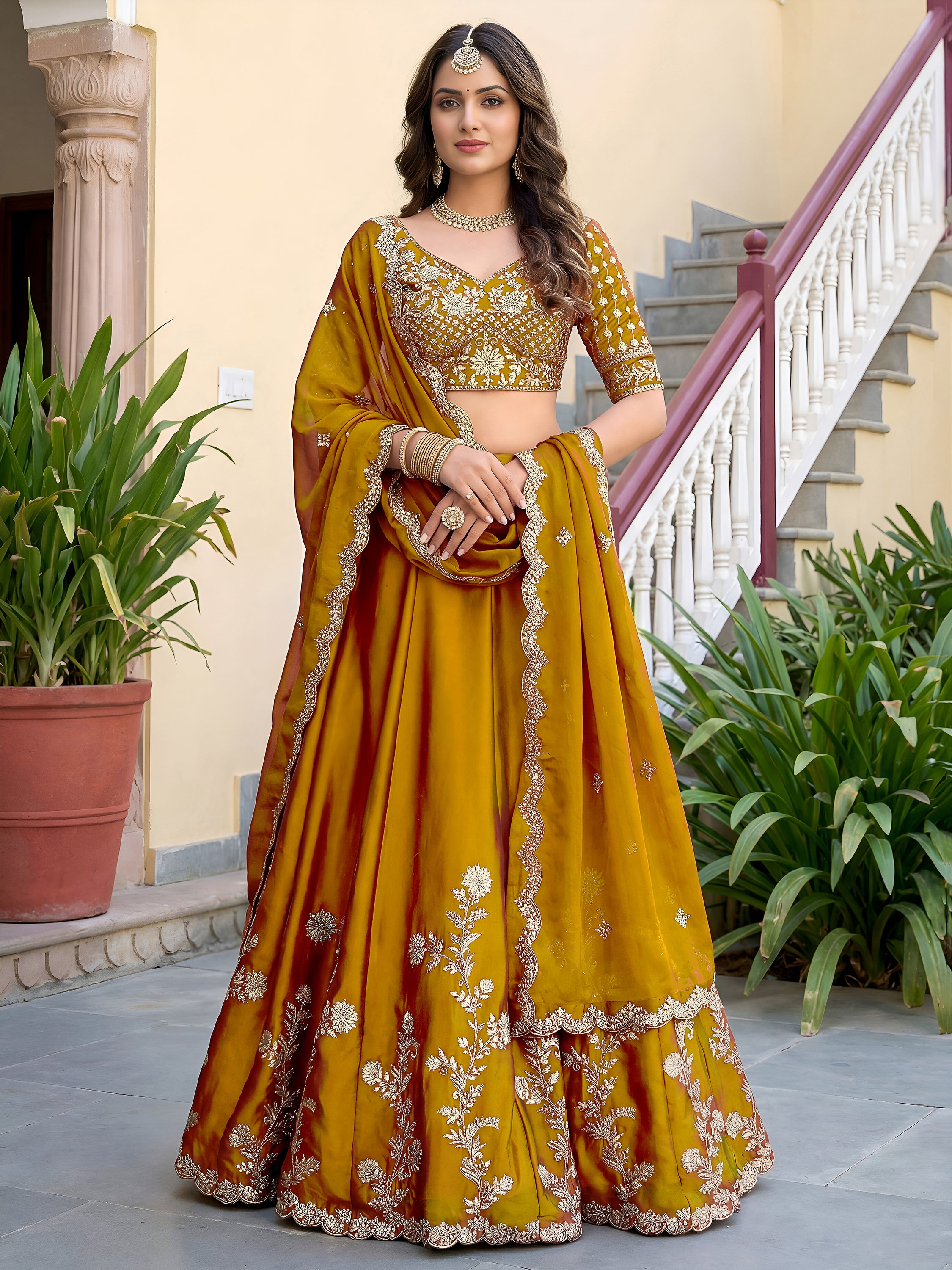 Royal Heritage Embroidered Lehenga Set