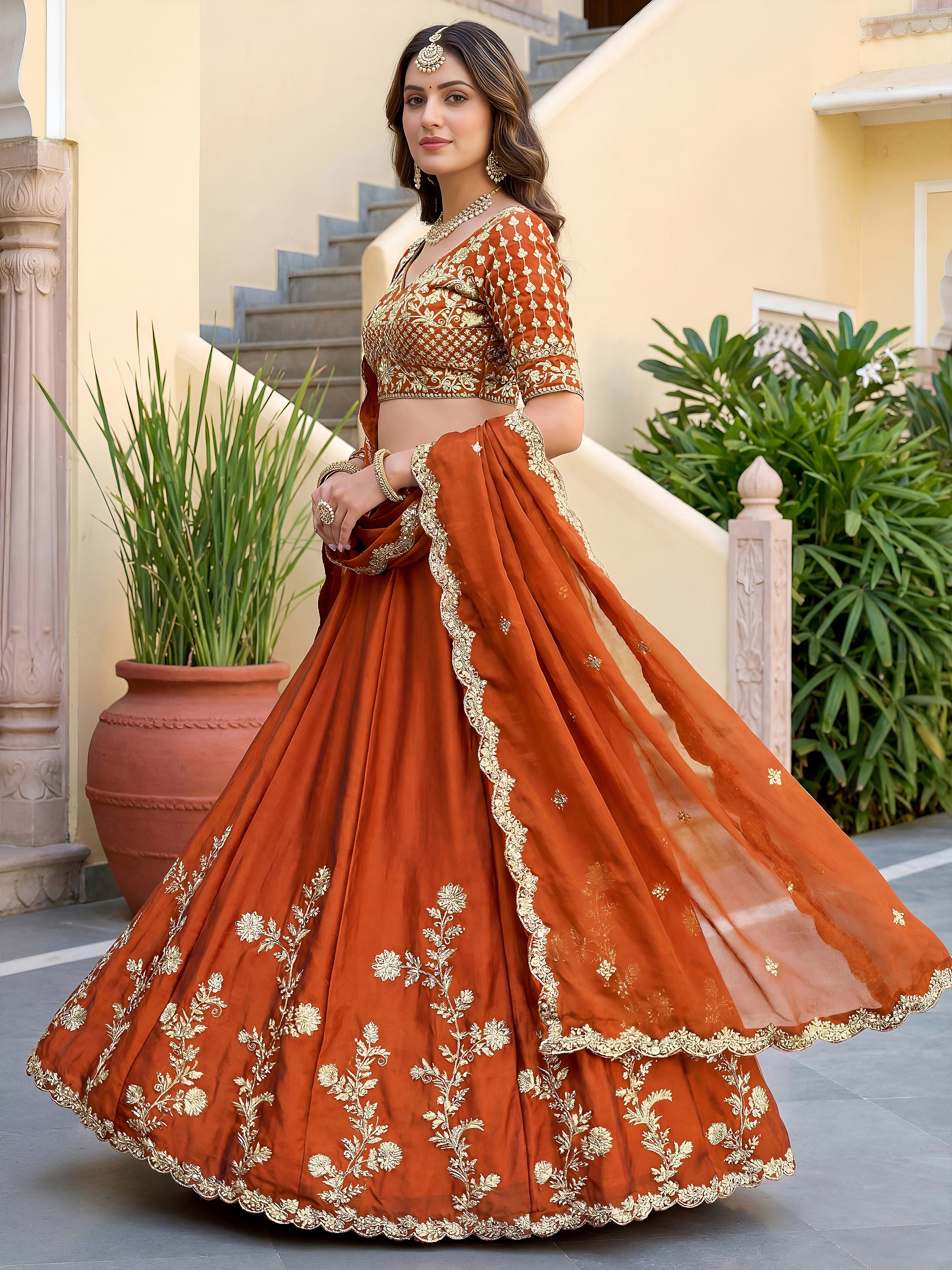 Royal Heritage Embroidered Lehenga Set