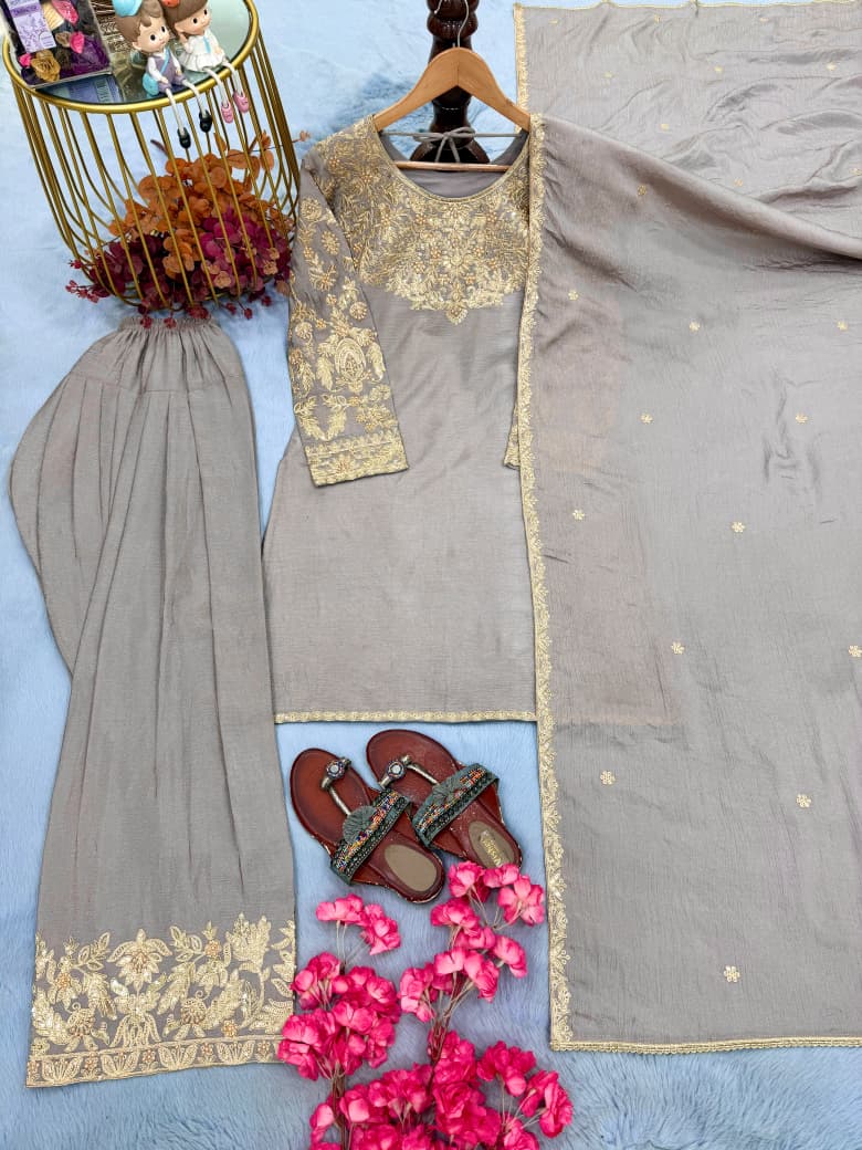 Zynara Zevara— Chinon Silk Farshi Palazzo Set