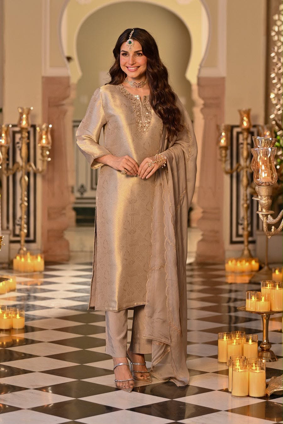 Regal Gold Designer Ethnic Suit