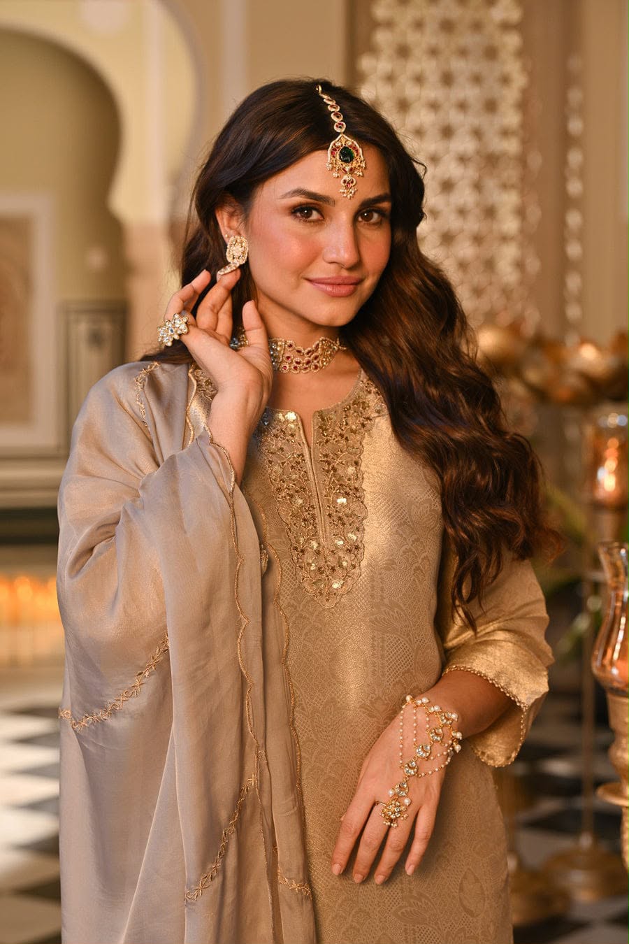 Regal Gold Designer Ethnic Suit