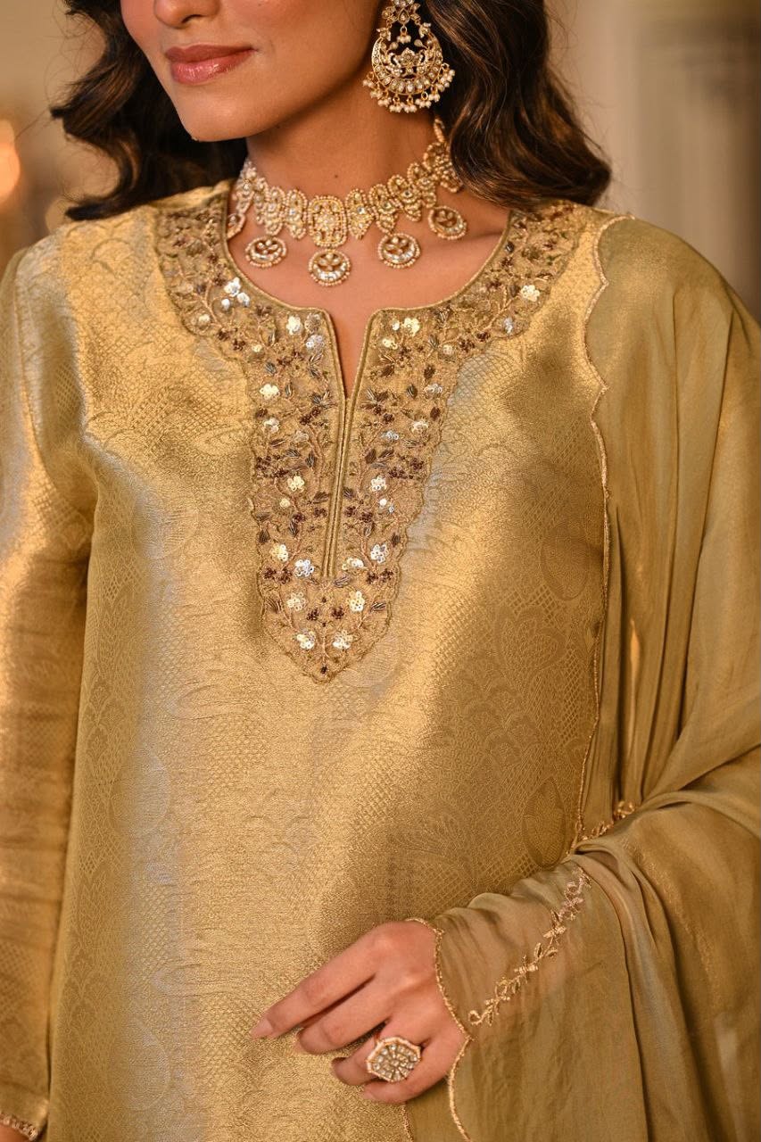 Regal Gold Designer Ethnic Suit
