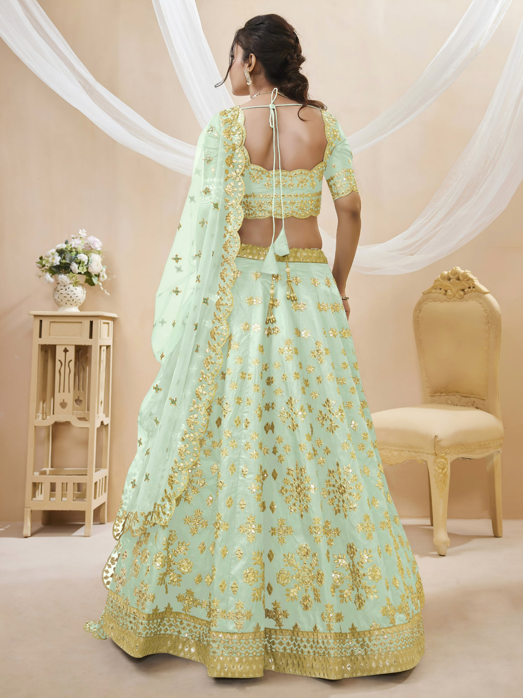 Zynara Pista Noor Mirror Lehenga Set