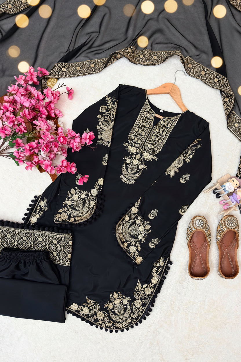 Zynara French Rose Kurti Palazzo Set
