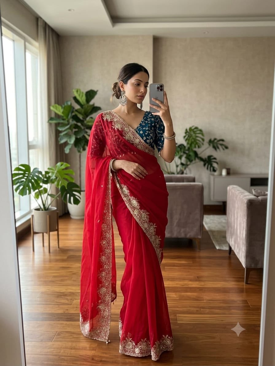 Zynara Fendy Satin Saree Collection