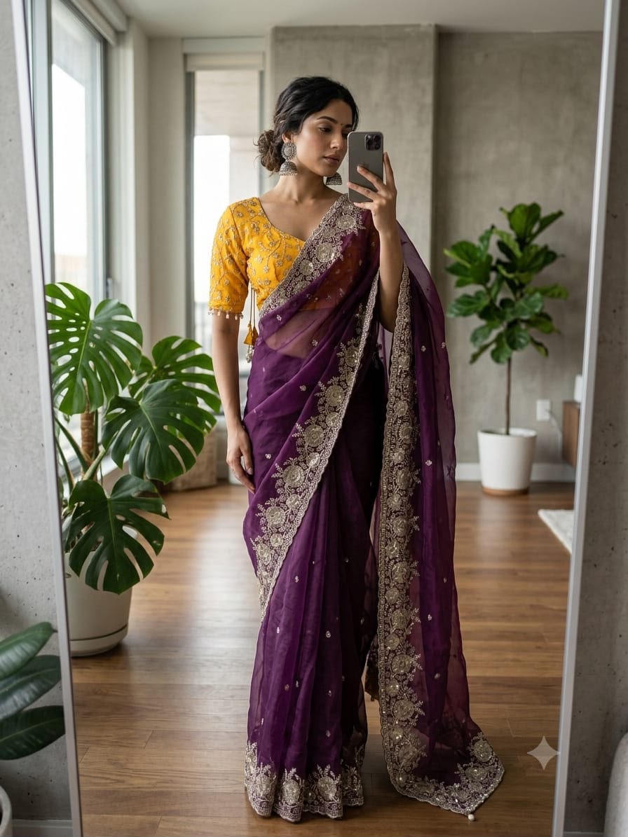 Zynara Fendy Satin Saree Collection