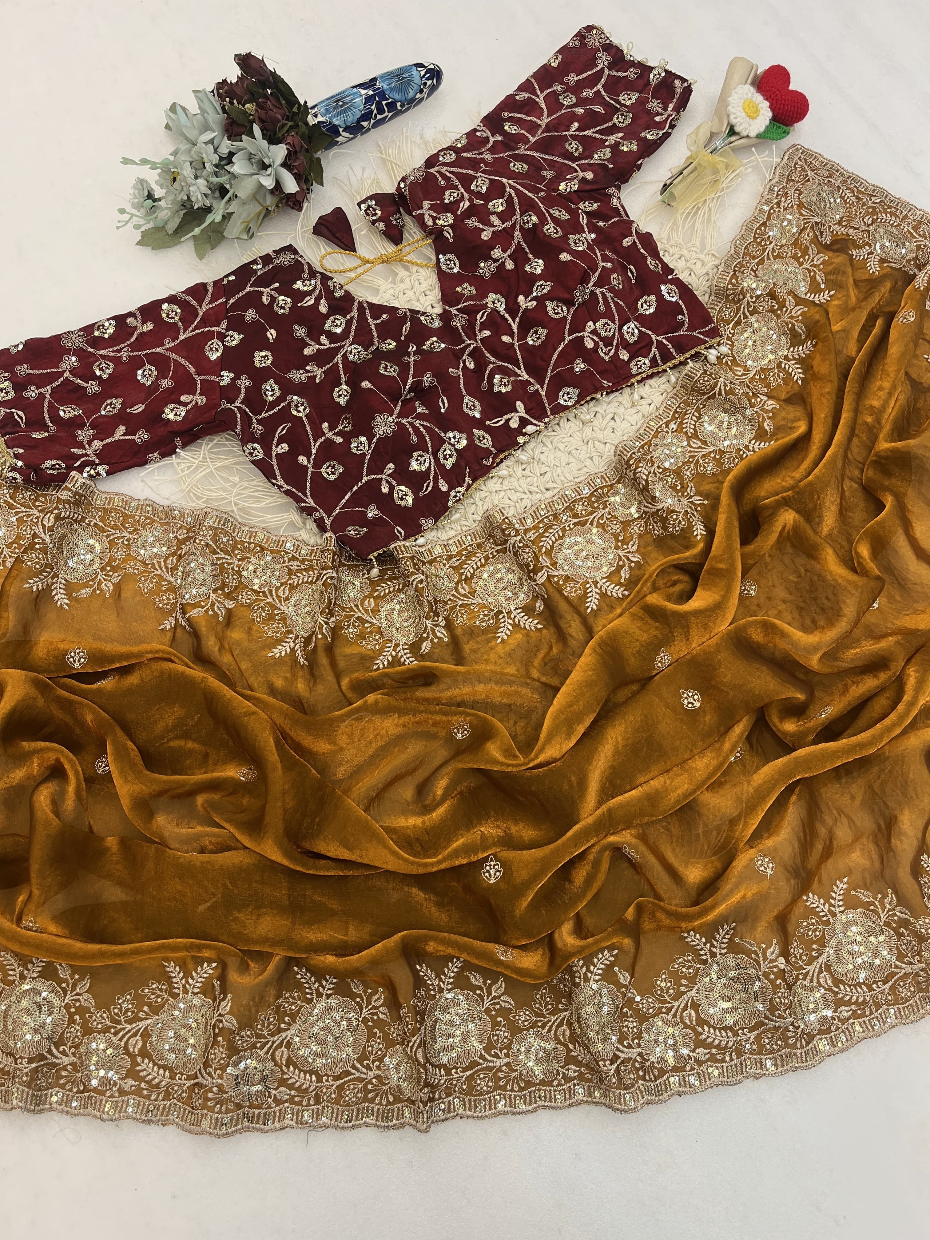 Zynara Fendy Satin Saree Collection