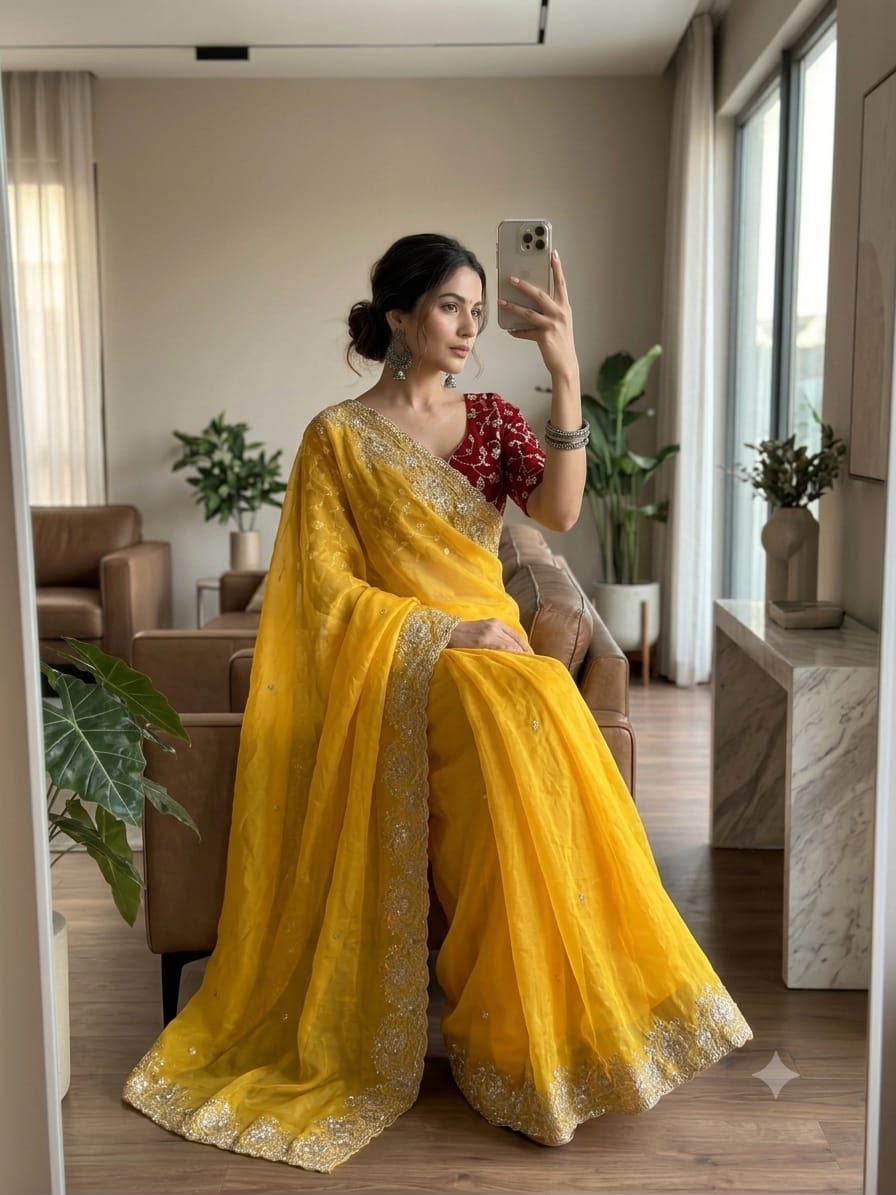 Zynara Fendy Satin Saree Collection